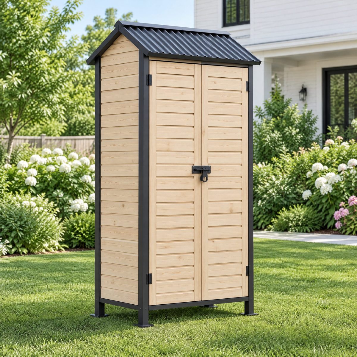 Tool Chest TC07 iron and timber garden tool cabinet concept product visual